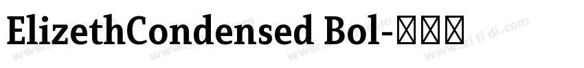 ElizethCondensed Bol字体转换